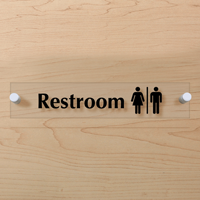 Men and Women Symbol Restroom ClearBoss Sign