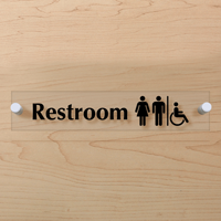 Men Women Handicap Symbol Restroom ClearBoss Sign