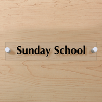 Sunday School ClearBoss Sign