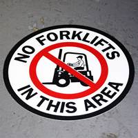No Forklifts in this Area SlipSafe Floor Sign
