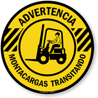 SlipSafe™ Spanish Forklift Floor Sign