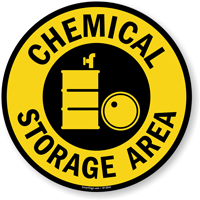 Chemical Storage Area SlipSafe Floor Sign