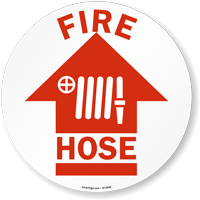 Fire Hose SlipSafe™ Floor Sign