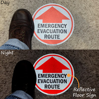 Emergency Evacuation Route with Arrow