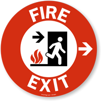 Fire Exit, Right Arrow