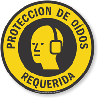 Spanish Proteccion De Oidos Requerida, Slipsafe Floor Sign
