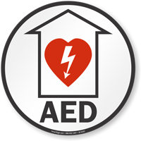 AED with Graphic Sign
