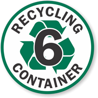 Recycling Container -6 Floor Sign