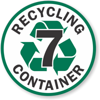 Recycling Container -7 Floor Sign