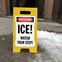 OSHA Danger Ice Watch Your Step Sign