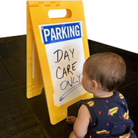 Write On Surface Parking Standing Floor Sign