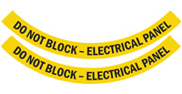 Do Not Block - Electric Panel, 2-Part Floor Sign