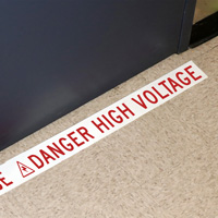 Danger High Voltage Superior Mark Floor Message Tape
