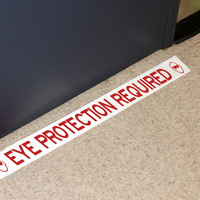 Eye Protection Required Superior Mark Floor Message Tape