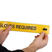 Gloves Required Superior Mark Floor Message Tape