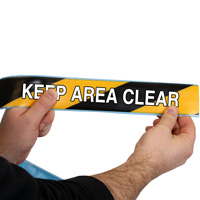Keep Area Clear Floor Message Tape