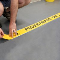Pedestrians Only Superior Mark Floor Message Tape