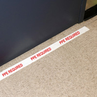 PPE Required Superior Mark Floor Message Tape