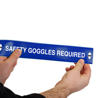 Safety Glasses Required Superior Mark Floor Message Tape