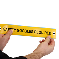 Safety Goggles Required Superior Mark Floor Message Tape