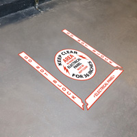 Electrical Panel Do Not Block Superior Mark Floor Sign Kit