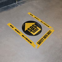 SDS Do Not Block Superior Mark Floor Sign Kit
