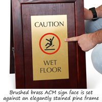 Caution Wet Floor W/Graphic FloorBoss Elite Floor Sign