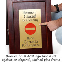 Restroom Closed for Cleaning Bilingual