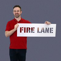 Fire Lane Sign Pavement Stencil