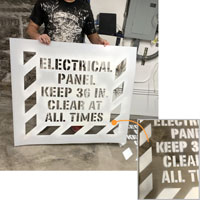 Electrical Panel Keep Clear Stencil