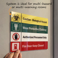 Wear Protective Clothing Stacking Magnetic Door Sign
