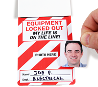 Equipment Locked-Out Self-Laminating Tag