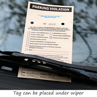 2-Part Parking Violation Ticket with Numbers and Perforation