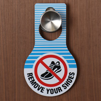 Remove Your Shoes Door Hang Tag