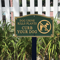 Dog Urine Kills Plants Statement Lawn Plaque
