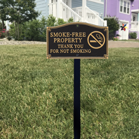 Smoke Free Property Statement Lawn Plaque