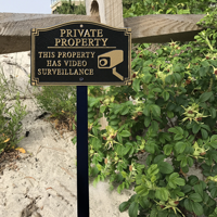 Private Property Statement Lawn Plaque