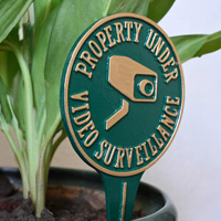 Property Under Video Surveillance Lawn Stake Sign