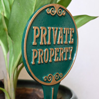 Private Property Lawn Stake Sign