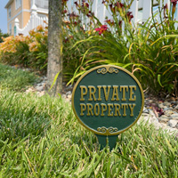 Private Property Lawn Stake Sign
