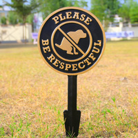 Be Respectful One Sided GardenBoss Lawn Stake Sign