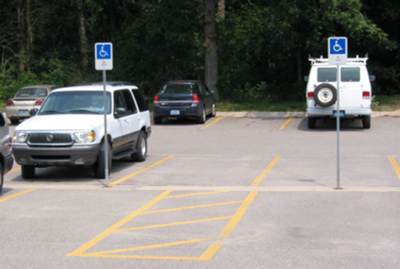 Access Signs posted at Parking Spots