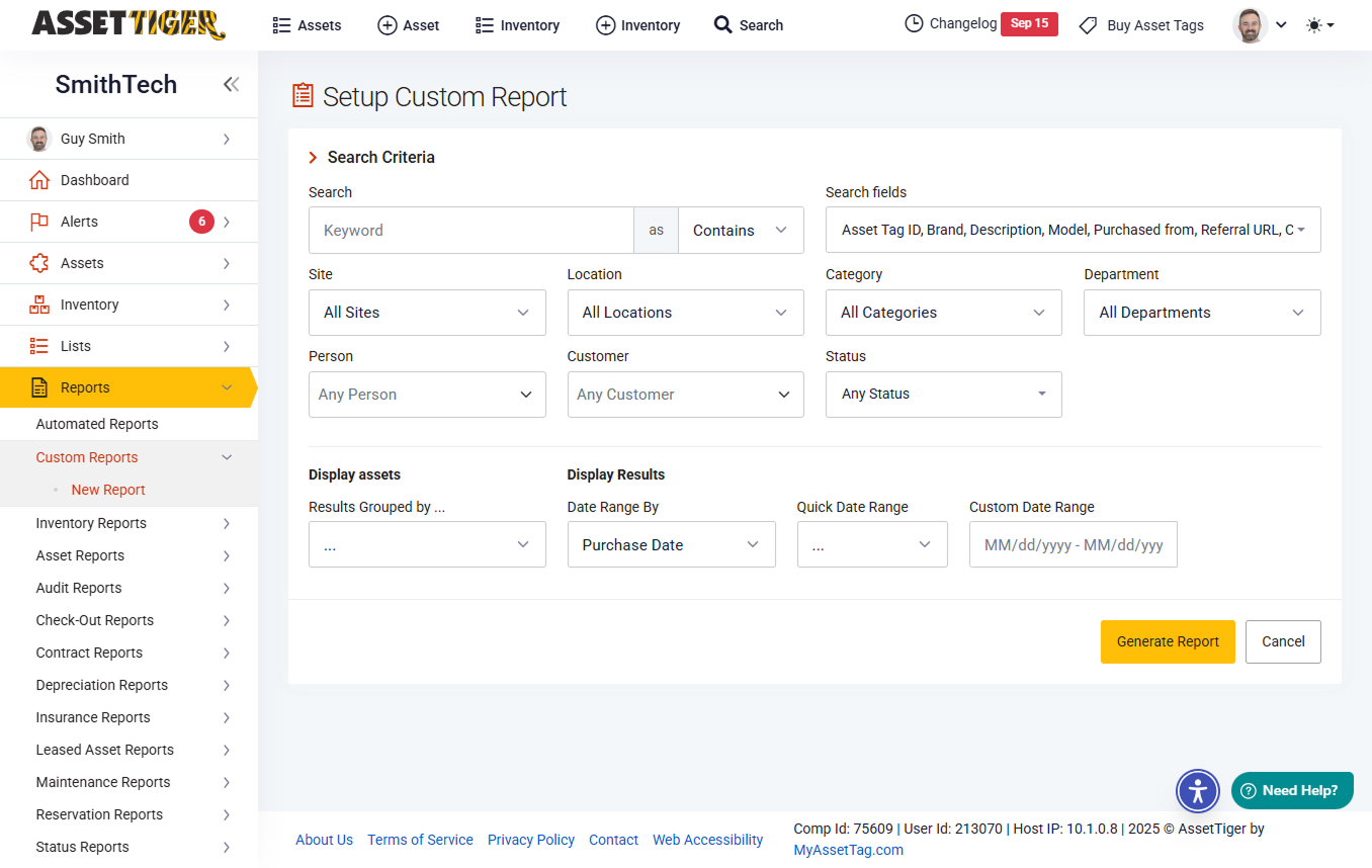 Custom Report